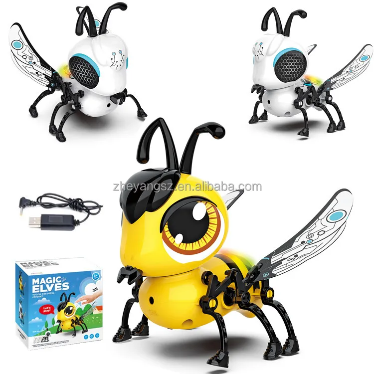 Assembled intelligent electronic pet magic elf touch induction multi-functional charging bee toy