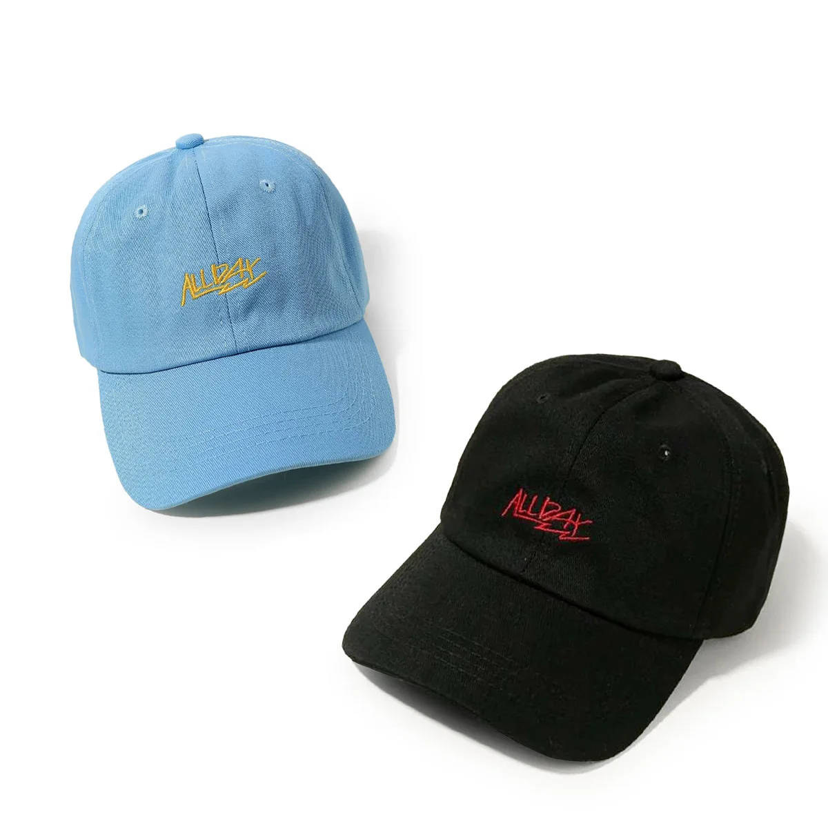 High Quality Promotional All Day Logo Baseball Cap 6-panel Embroidery For Men Hat