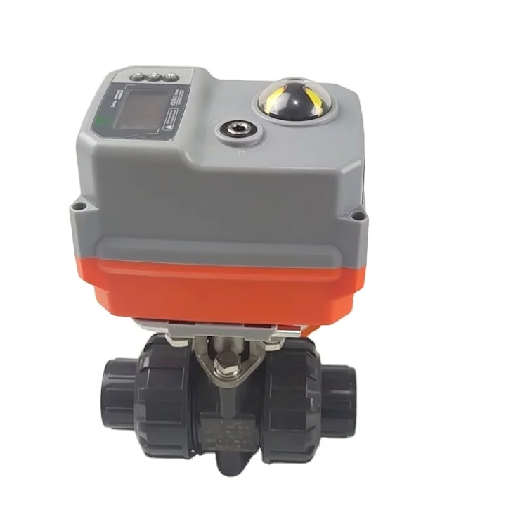 2-way electric actuator ball valve for industrial liquid transportation