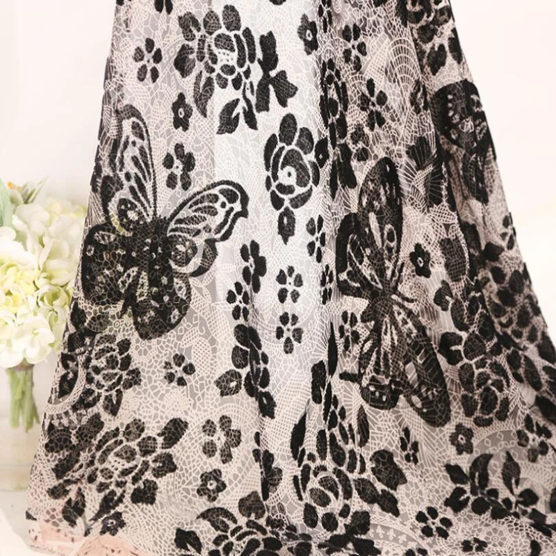 China supplier shiny lurex burn out flower dots fabric for women dress