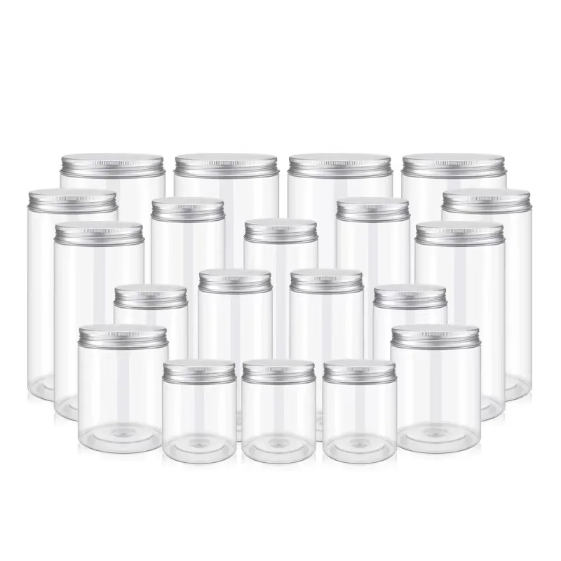 In Stock 100ml 120m 1000ml 1500ml Plastic Jars for Food Multipurpose Use Pet Plastic Transparent Jar for Food Storage Container