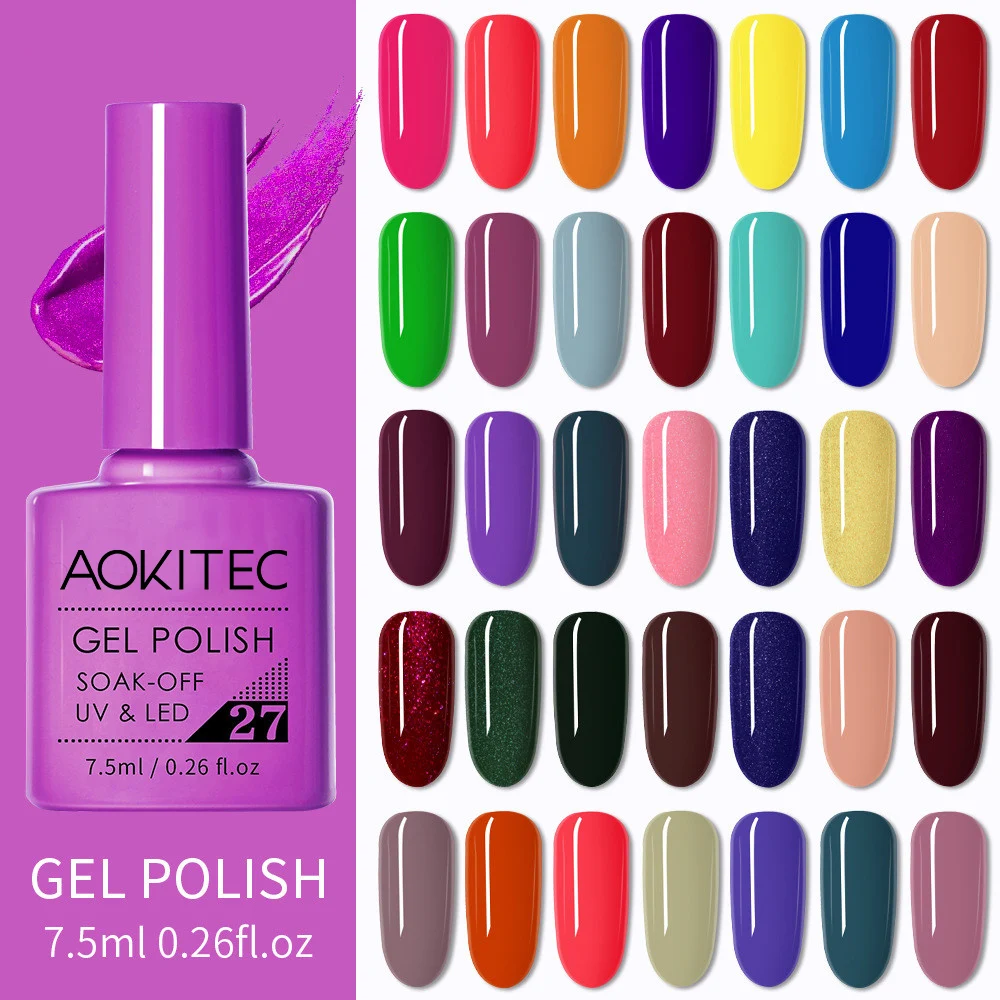 Aokitec High Quality Reflective Another Sexy Gel Nail Polish Packaging Custom Logo 2022 Uv Gel