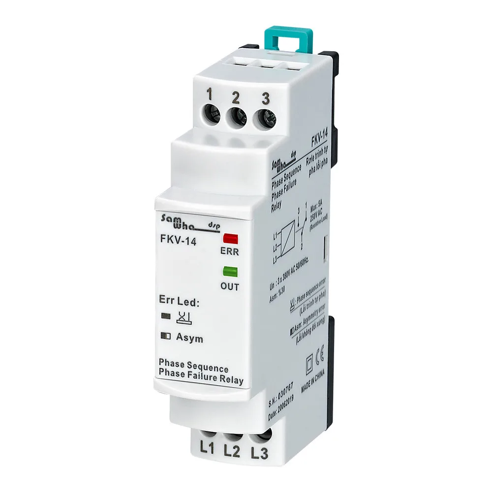 Samwha-dsp Fkv-14 Low Power 50/60 Hz Assembled On The Din Rail Protection 3 Phase Relays