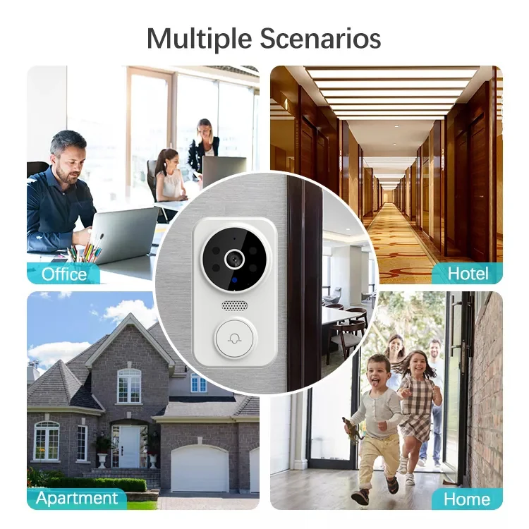 TOPU.Y M8 480P WIFI wireless video doorbell mobile phone APP remote control two ways voice intercom mini door bell camera