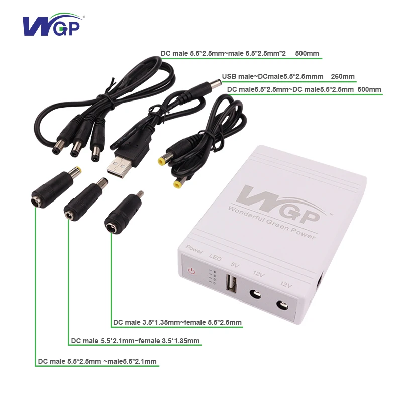 WGP mini ups для Wi-Fi маршрутизатора UPS IP CCTV камера 10400 мАч батарея модемы Резервное копирование мобильного телефона USB DC Mini Wifi