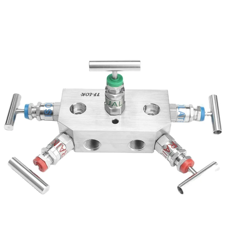 5 way valve manifold for water and gas