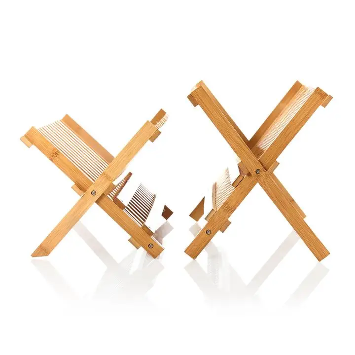 
foldable dish drainer ecological bamboo drying utensils ecology dishes rack 