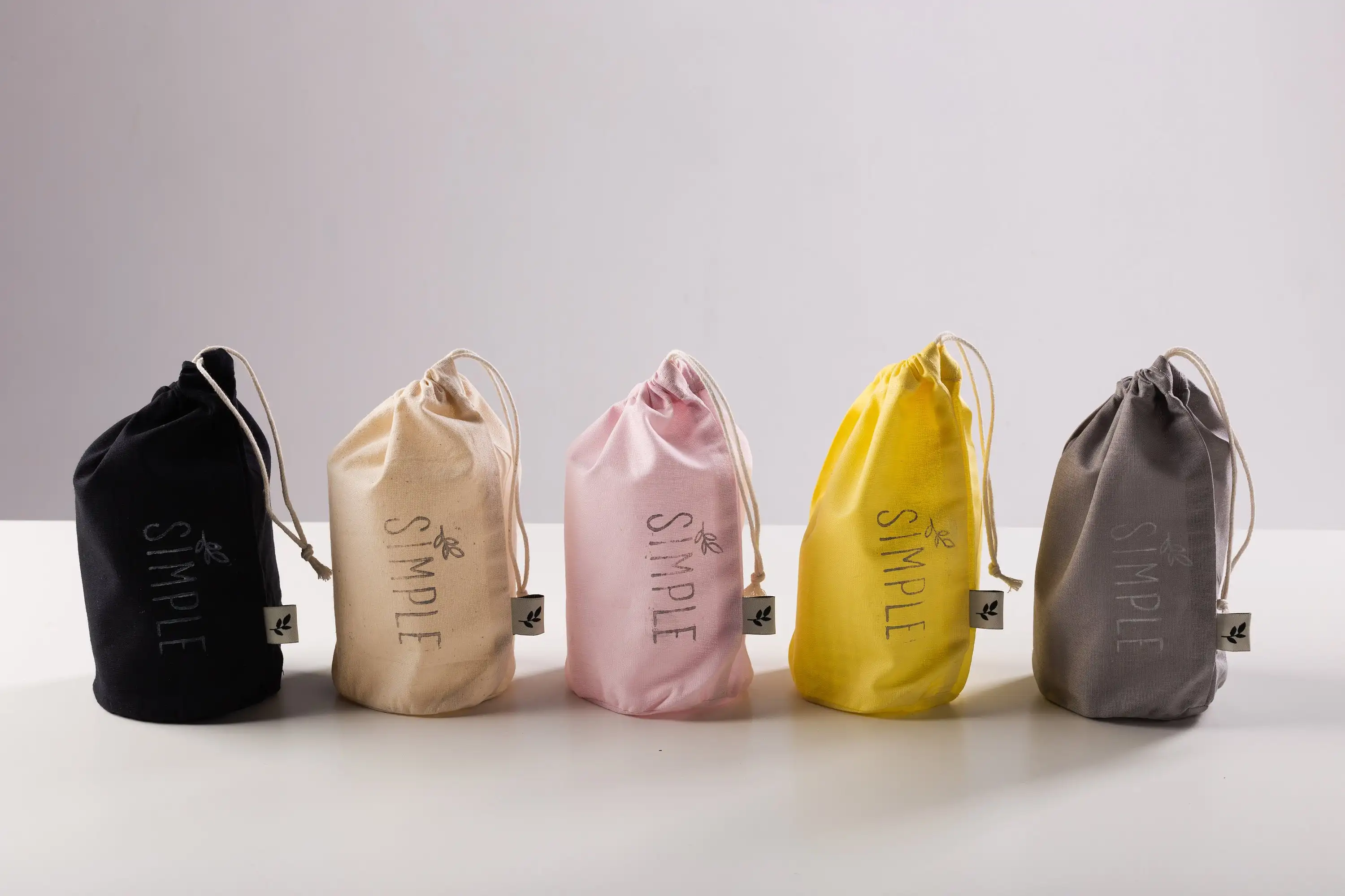 
flat bottom drawstring pouch personalized bag jewelry packaging pouch with business logo thick cotton drawstring bag 