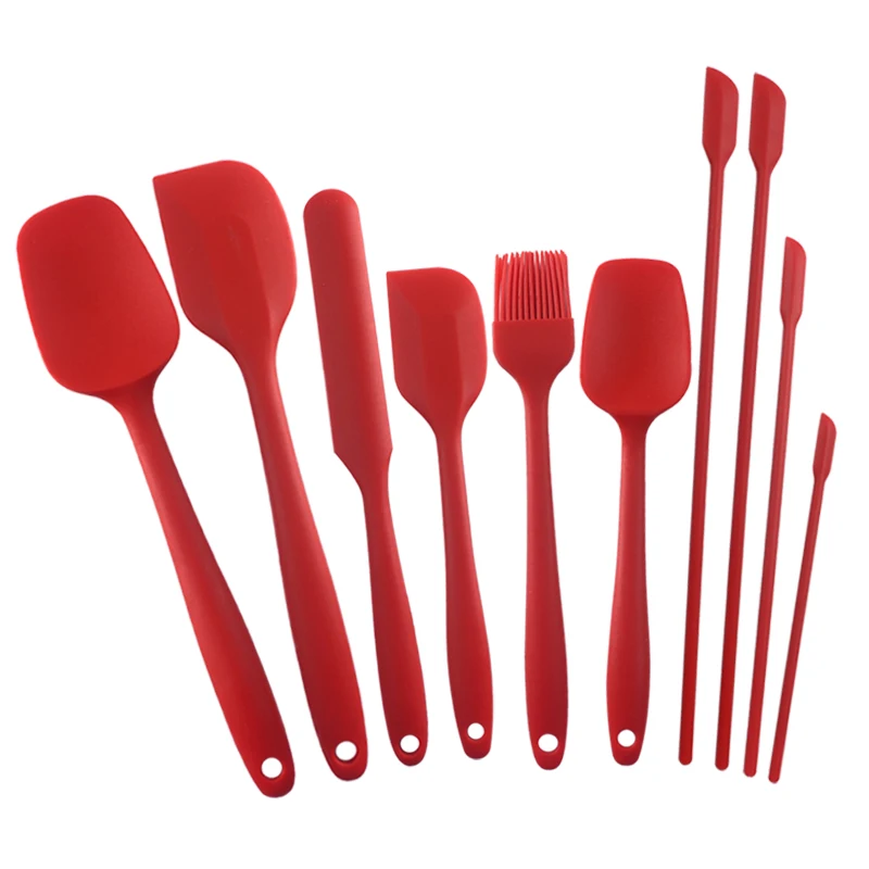 
10 Pcs In 1 Set Heat Resistance Silicone Spatula Sets Baking Tools Set 
