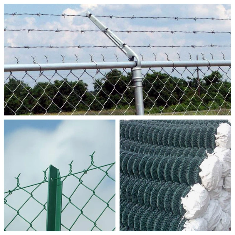 Hot Dip Galvanized Zinc Coated 15m Roll Cyclone Wire Diamond Mesh Farm Chain Link Fence PVC Coated Steel for Garden