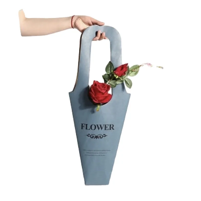 
Hot sale kraft paper carry bag hot stamping flower package bag florist supplies packaging 