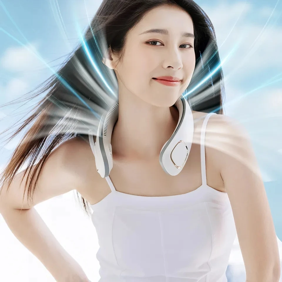 Hanging Neck Fan Portable Outdoor Sports Wearable Fan Usb Rechargeable Mini Bladeless Neck Fan