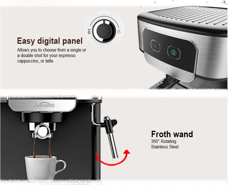 Home multi-function 15 Bar Pressure pump electric  Portable coffee device