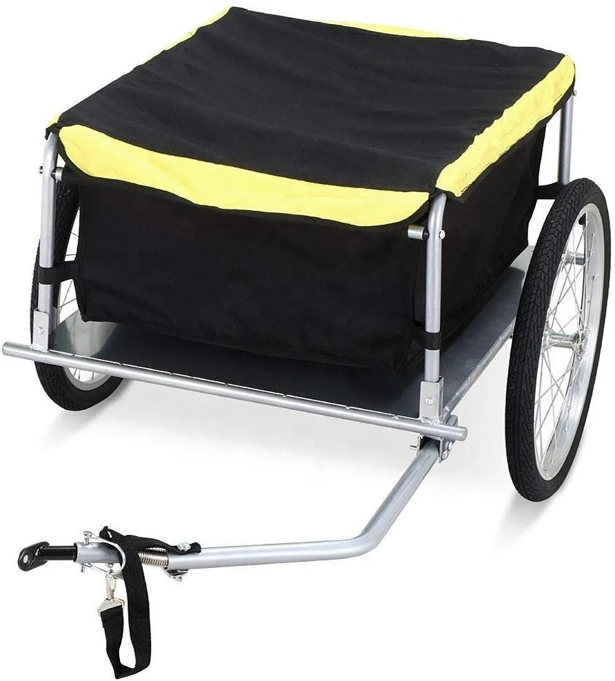 
Heavy Duty Garden Enclosed Folding Bicycle Bike Cargo Storage Cart and Luggage Trailer 
