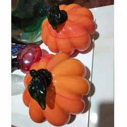Corporate gift Halloween decoration murano glass pumpkin