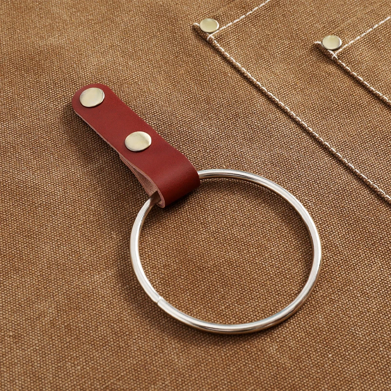 Custom Label leather denim canvas apron customizable canvas apron with pockets stain proof custom logo canvas apron