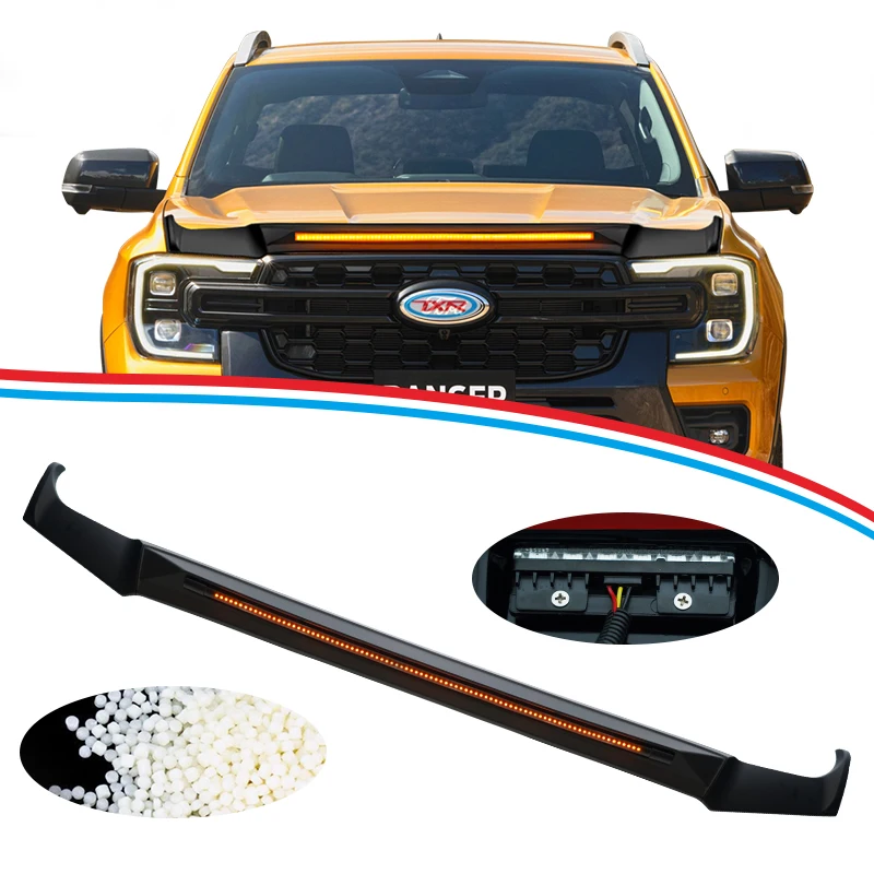 bug shield hood protector bonnet guard light for ford ranger t9 bonnet guard 2022 2023