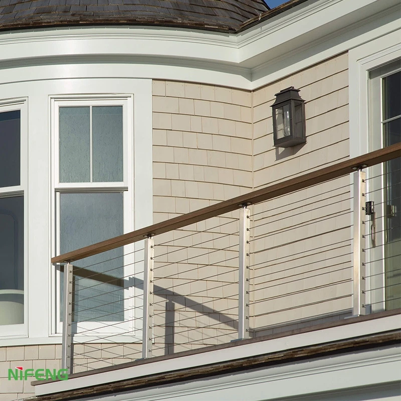 NIFENG Stair Deck Wire Railing Cost Cheap Stainless Cable Stair Railing