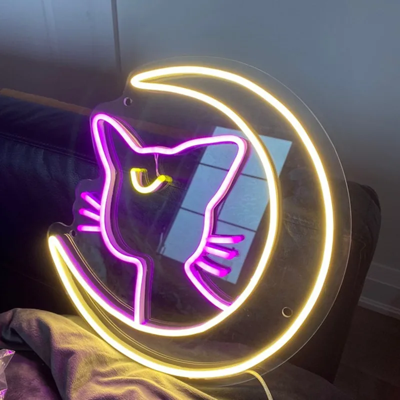 Anime -Sailor Moon Luna sign FOR bar store girl gift game room neon neon home decoration neon led anime