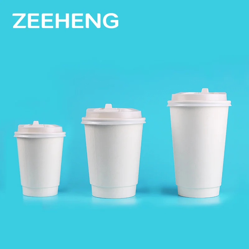 Food grade factory directly sale double wall white paper cups for coffee