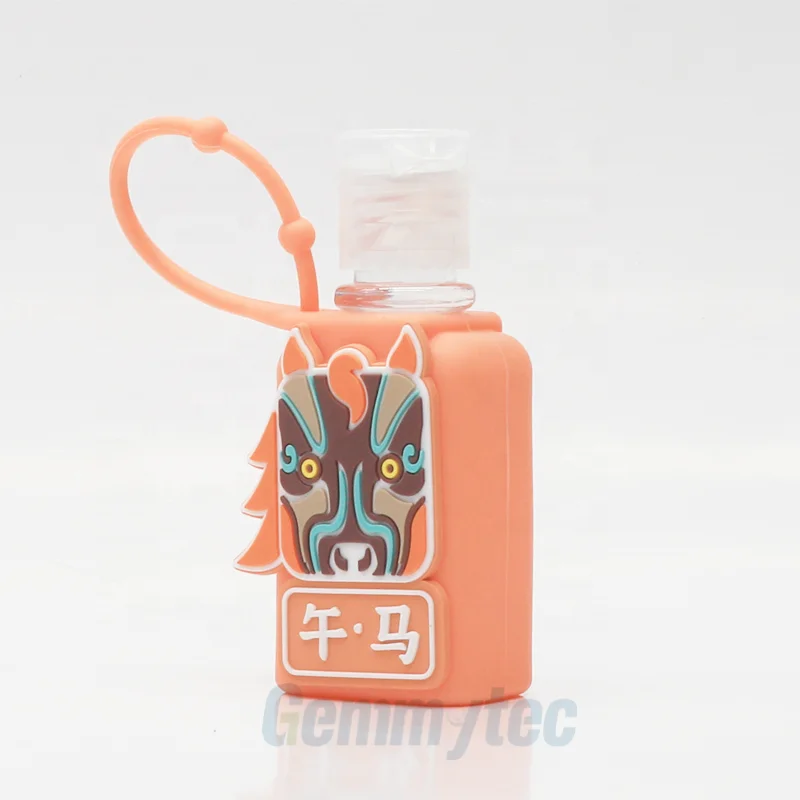 OEM Mini Portable Baby Lovely Cartoon Pocket Perfume 75% Alcohol Instant Animal Horse Hand Gel Sanitizer Bottle