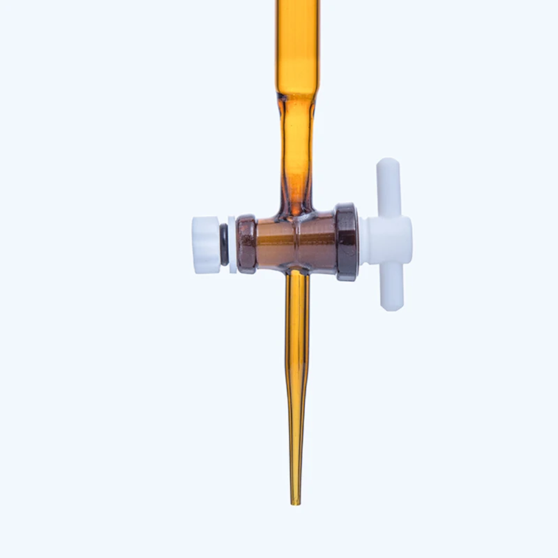 Laboratory 50ML Borosilicate Glass Burette With PTFE Straight Stopcock 5ml 10ml 25ml 50 ml100ml Laboratory Burette