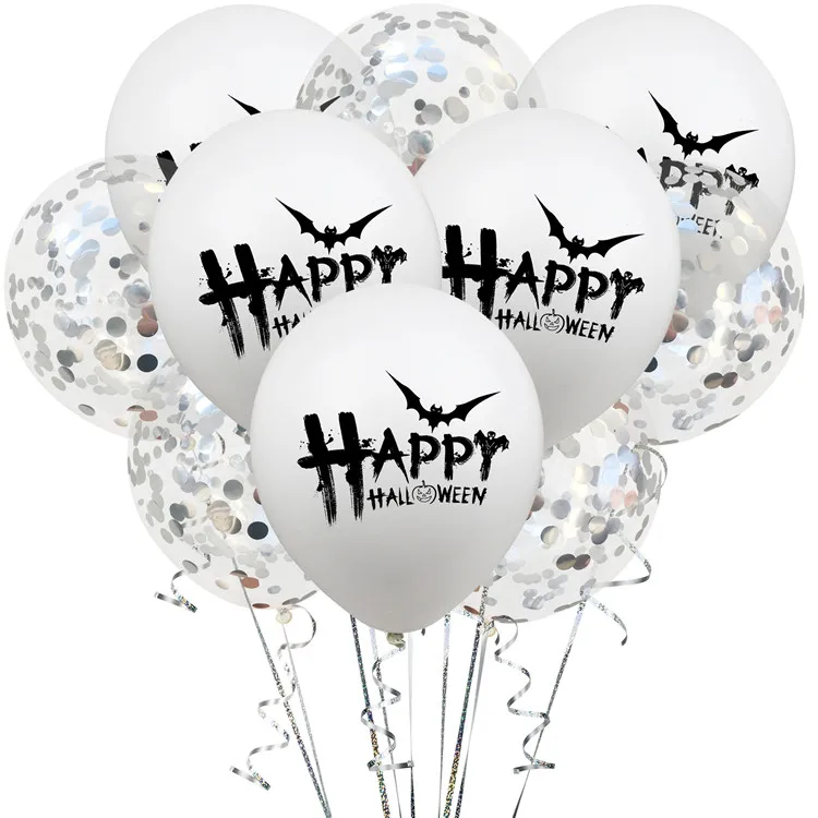 
New arrival 12 inch balloons decorations party sequin paper latex balloons halloween 