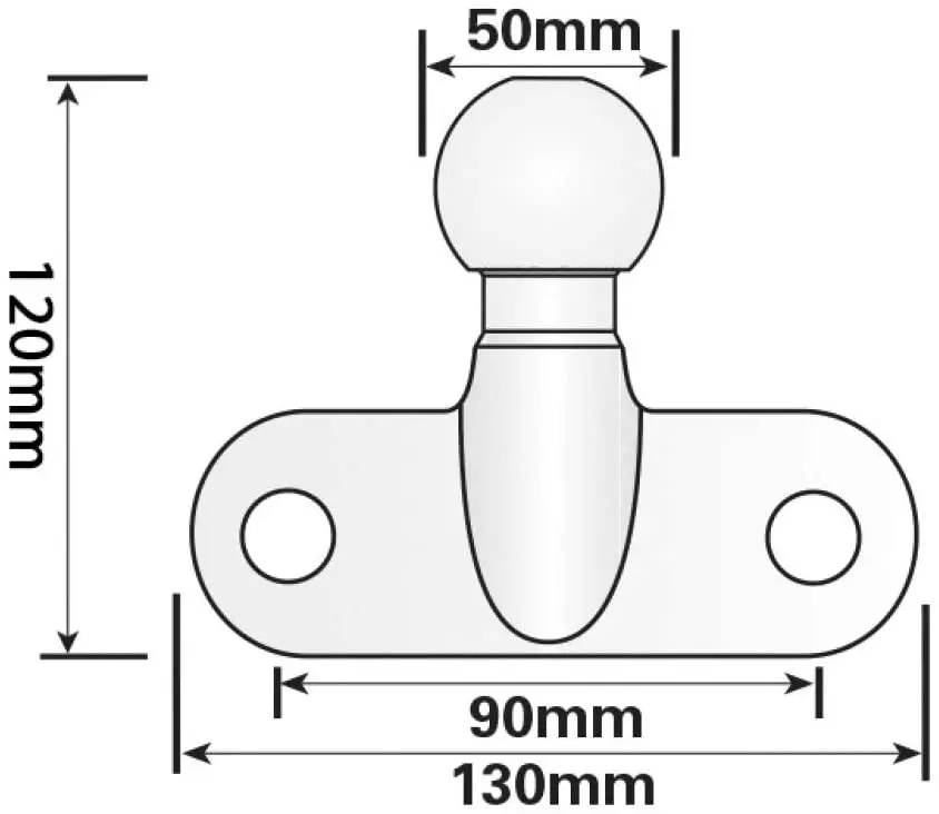 Factory trailer hitch goose neck 3500 lb 50mm tow ball