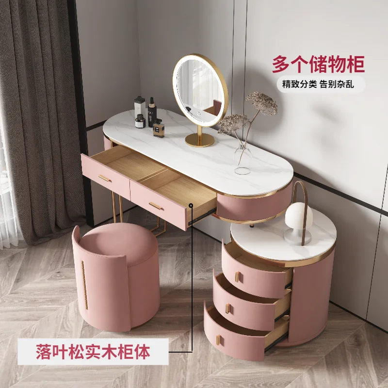 Latest design Italy France metal frame two tables dressing desk match study table stool mirror dressing table