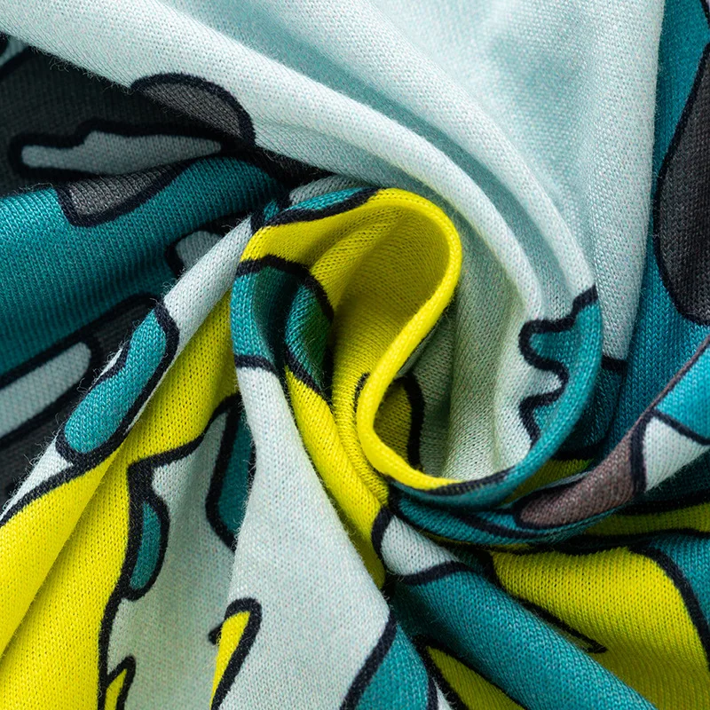 Wholesale NO MOQ oeko tex 95% cotton 5% spandex lycra custom digital printing sewing jersey fabric for baby kids clothing