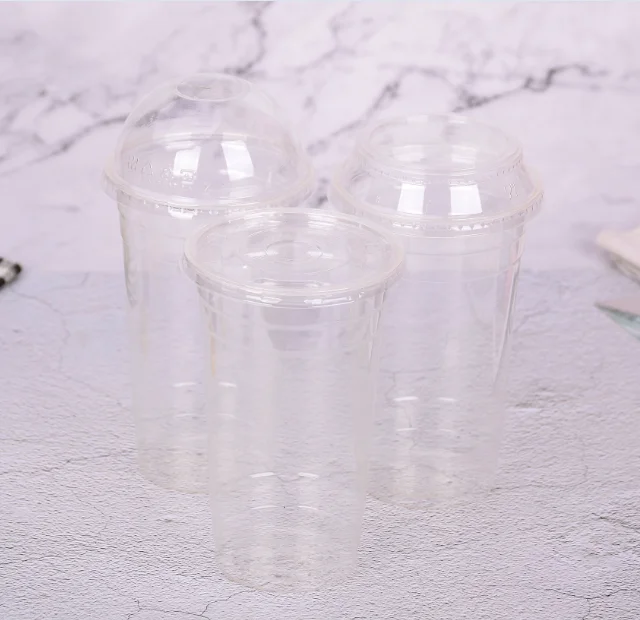 
Biodegradable Corn Starch Made Plastic Cup R20-96 PET for Baverage Packaging Takeaway Cup 