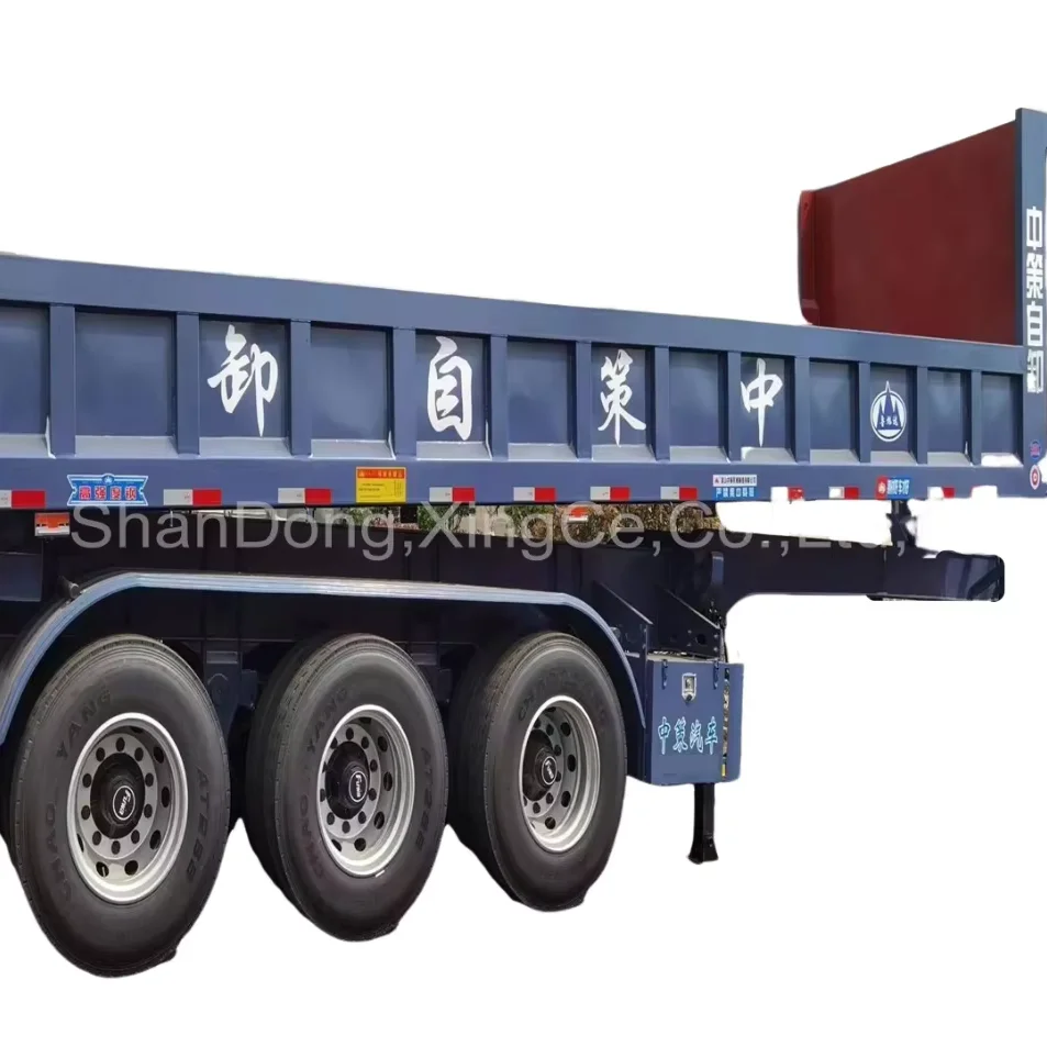 Factory Direct Sales XINGCE  3 Axle 40-60 tons Hydraulic Lifting Cylinder Back Dump Semi Trailer For Sale
