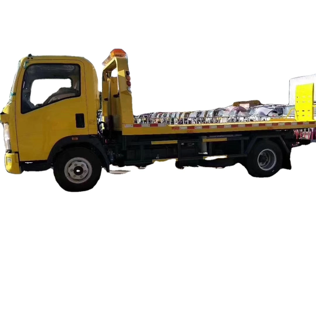 CHEAP PRICE HOWO SINOTRUK WRECKER TOW TRUCK ROAD RESCUE FLATBED