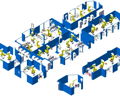 
 Робот для точечной сварки порога автомобиля  
