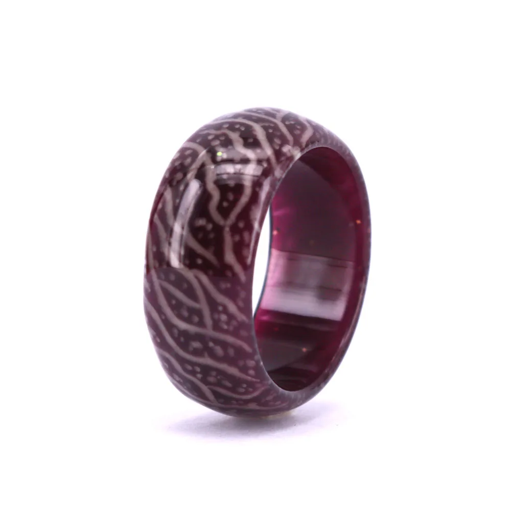 Simple Design Glow In The Dark Purple Resin Ring