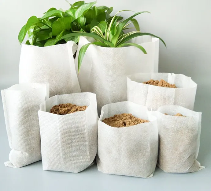 pp bag manufacturing white jute seedling biodegradable non-woven nursery bags plant for greenhouse