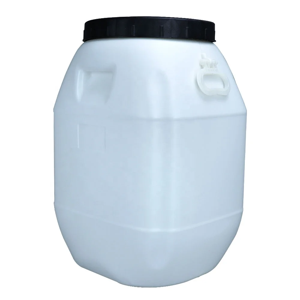  Пластмассовое ведро 50л с открытой крышкой и ручкой 50 кг барабан HDPE для химических