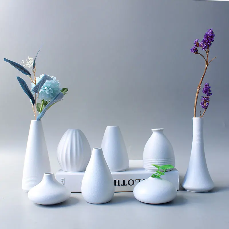 hot sale japanese ikebana vase modern tabletop decoration small flower vase black ceramic matte vases for home decor