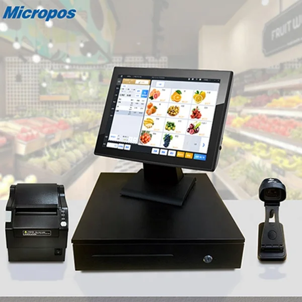 Micropos 15 дюймов MicroPOS A15 алюминиевый сплав точка продажи все в одном таблетке Pos система аппаратное устройство