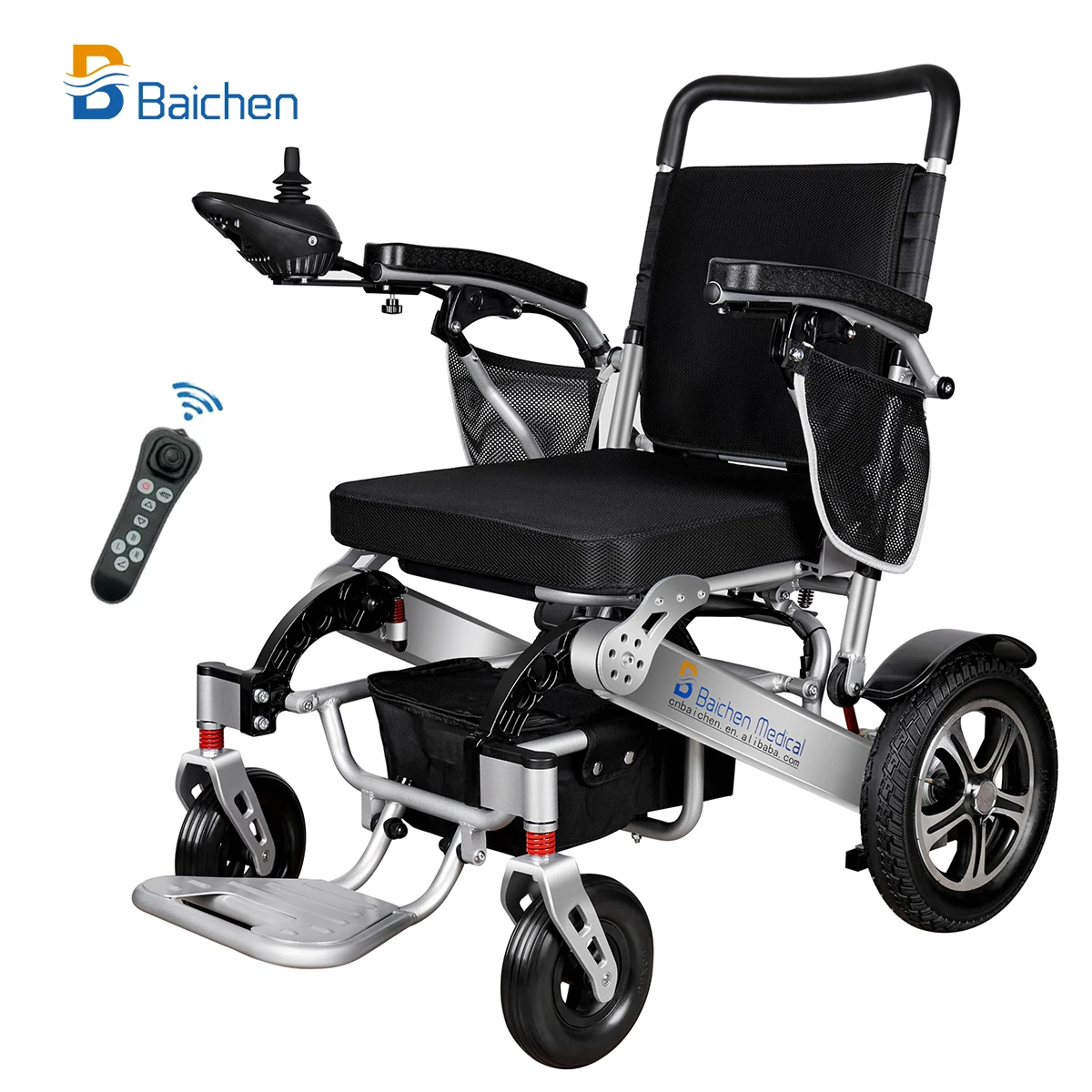 2024 Hot Selling Aluminum Alloy Lightweight Electric Wheelchair Remote Control Wheelchairs Manual Folding Wheelchair