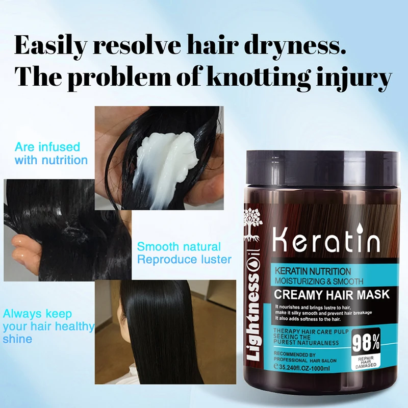 Wholesale 1000ml professional hair salon moisturizing smooth keratin hair mask