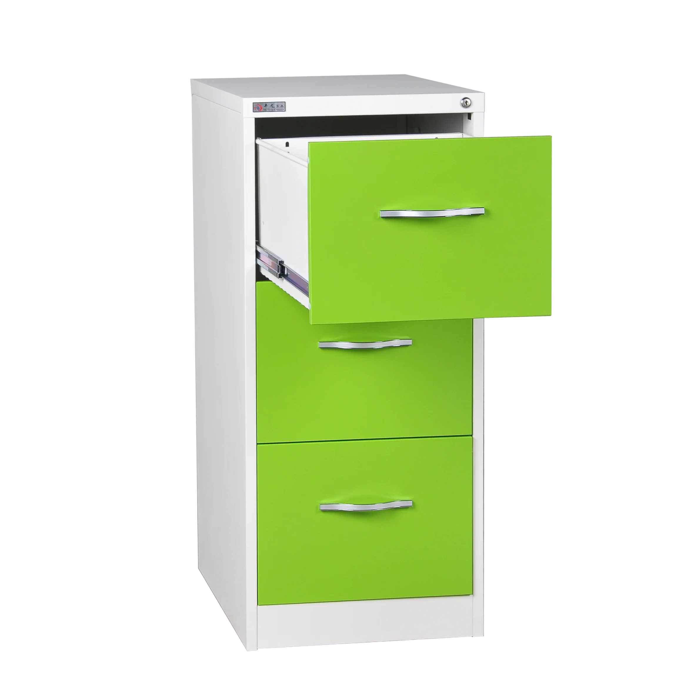 office furniture green metal vertical filing cabinet depth 3 Drawer file Cabinet
