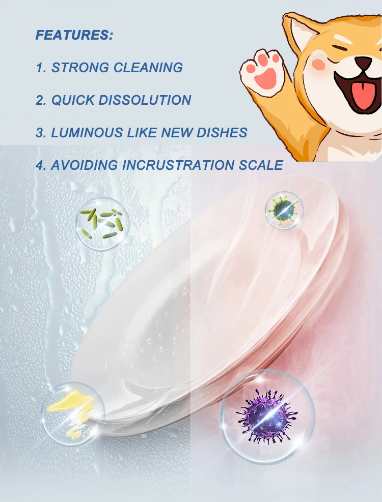 Dishwasher Detergent Powerbal  Detergent Tablets Dish Cleaning Fresh Scent Dishwashing Tablet