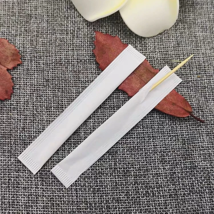 Buy 65mm   bulk cute holder birch wooden mini tools flat toothpicks mint  paper individually wrapped