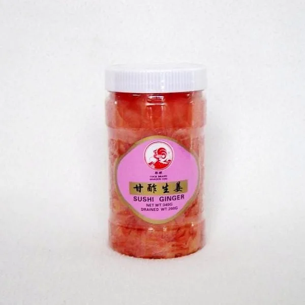 
180-360G/plastic bottle EU recipe Chinese Mature New Pickled Sushi Ginger White Pickled Sushi Ginger Pickled Sushi Ginger 