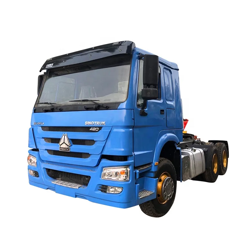 
Sky Blue 420hp Used China Tractor Truck Used 10 Wheeler Truck Howo 6*4 Tractor For Sale 