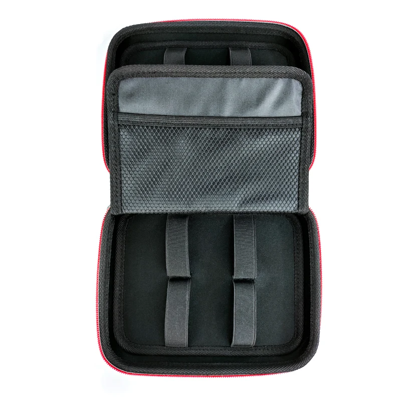 Large Capacity Portable Gray Hard Shell Power Bank Storage Case Oxford Leather PU Zipper EVA Wireless Charger Case Travel Bag