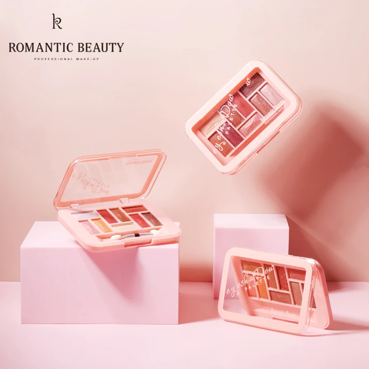 Romantic Beauty Eye Shadow Palette Earth Color Shimmer Matte Nude Eye Shadow Pigments Glitter