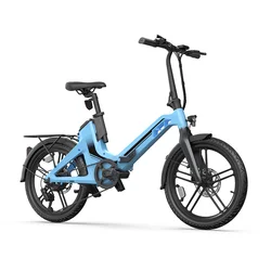 20 Inches City Electric Bicycle With Rear Rack PXID P4 Fast Speed High-End City Bicycle  2 Wide Wheels E Bike for Adults