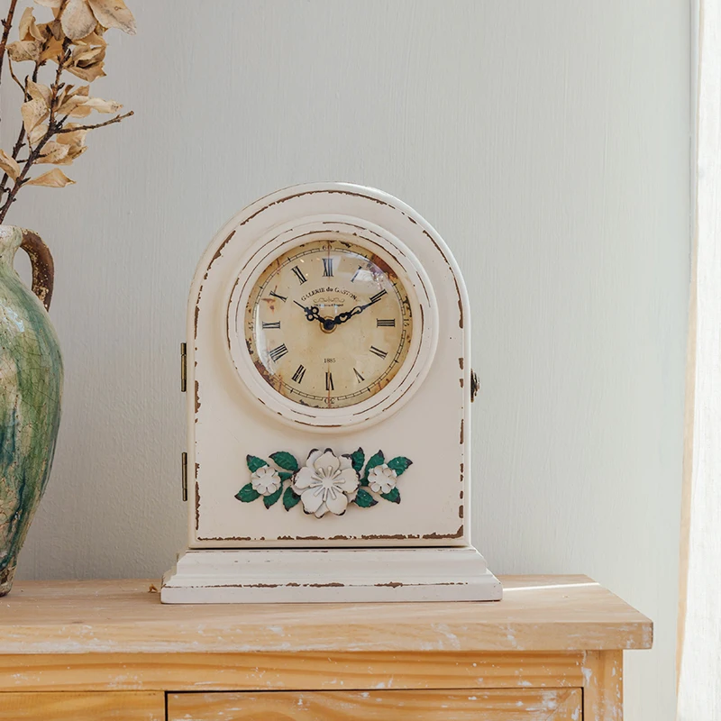 Creative Graceful desk for girl clock wood Grandma antique retro desk & table clocks